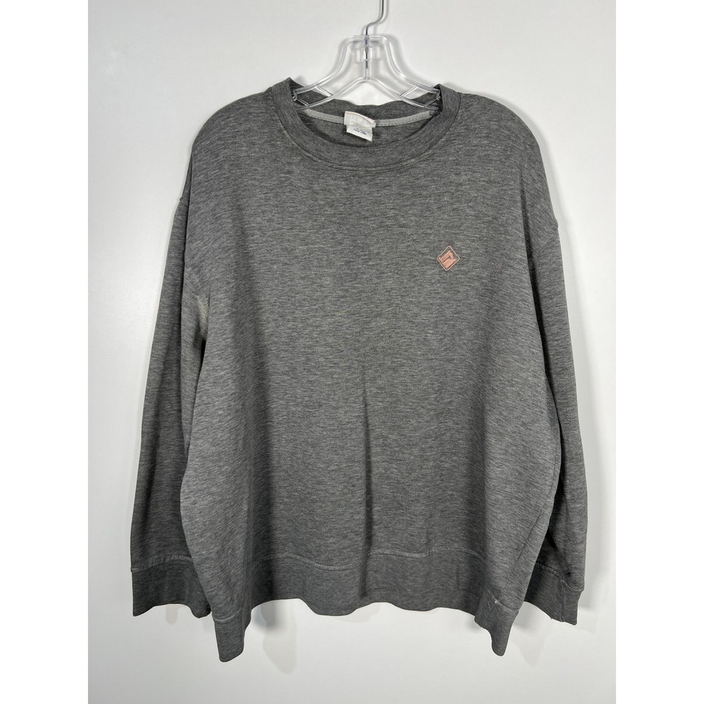 Vintage R&R Sport Gray Solid Sweatshirt Crewneck Athleisure Basic Large